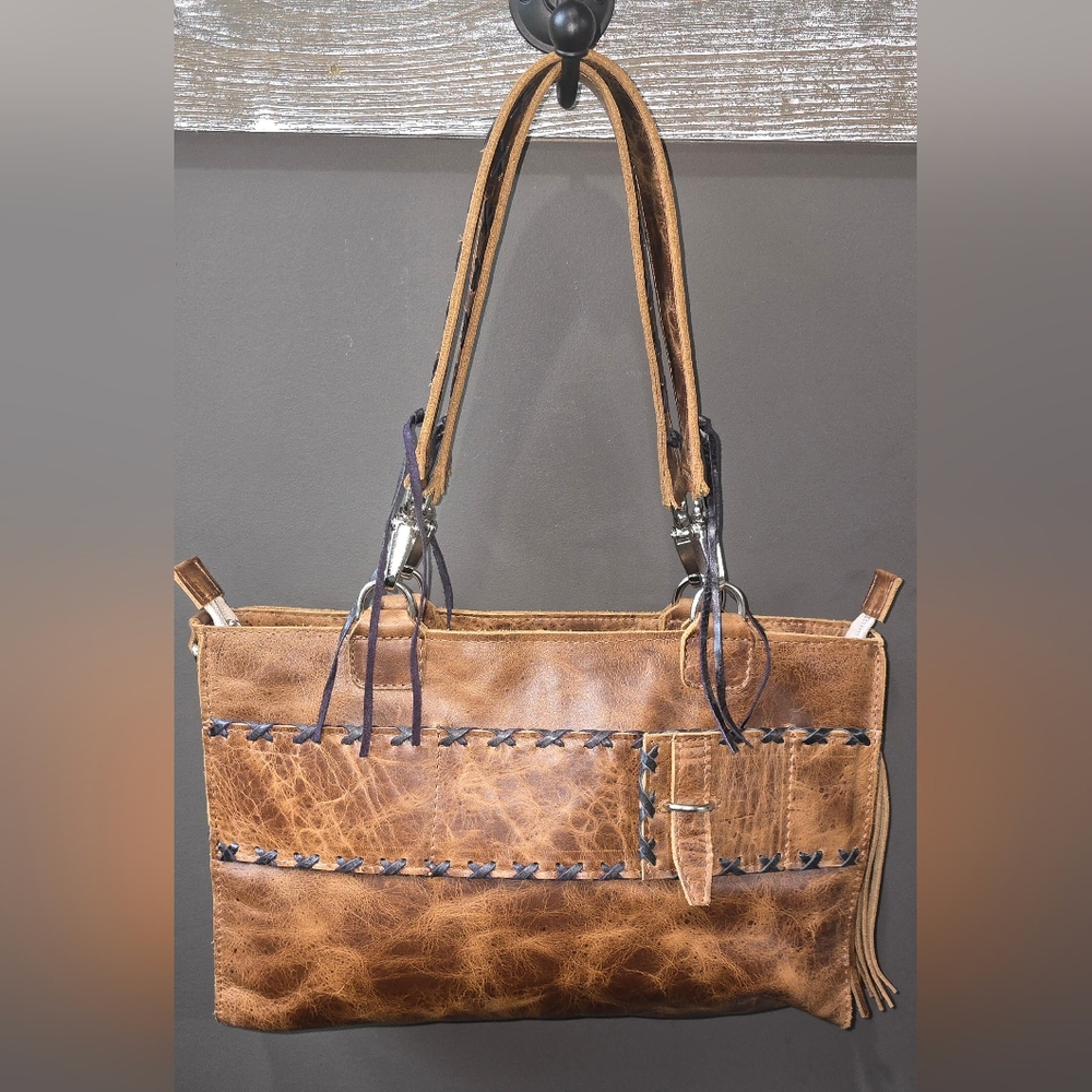 Pure Dixie Shopper Leather Handbag